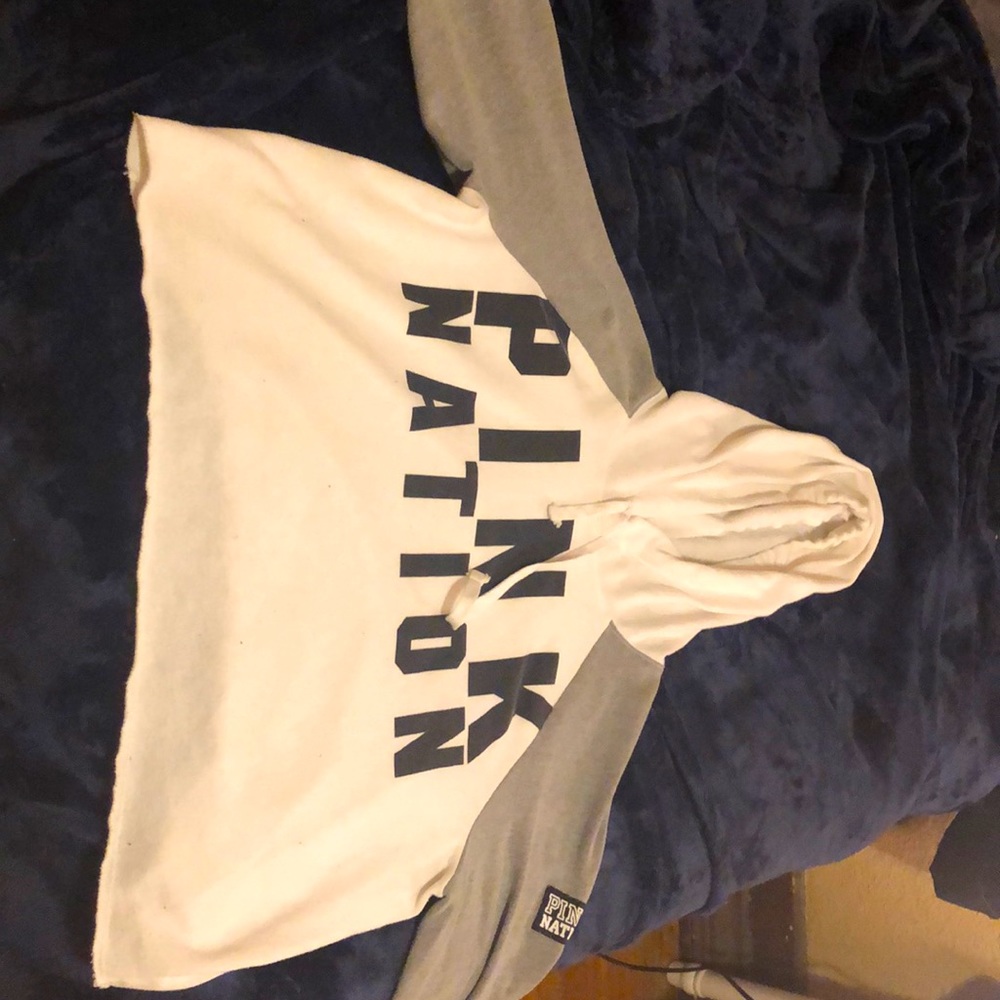 Size large PINK cropped hoodie